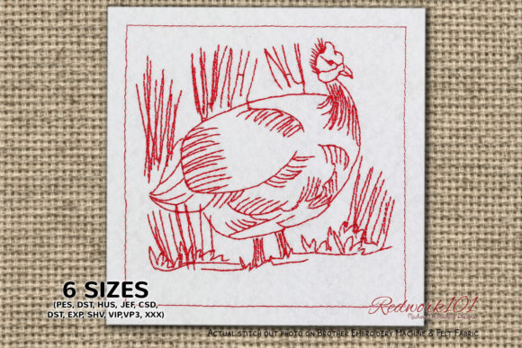 A Review of the Landfowl Bird Lineart Embroidery Design