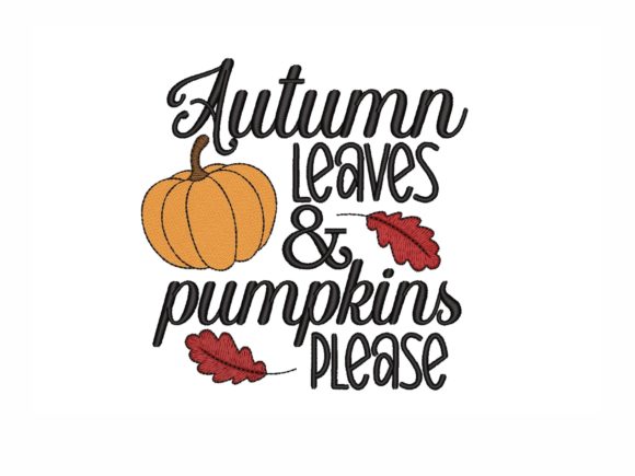 Autumn Leaves and Pumpkins Embroidery Design Review