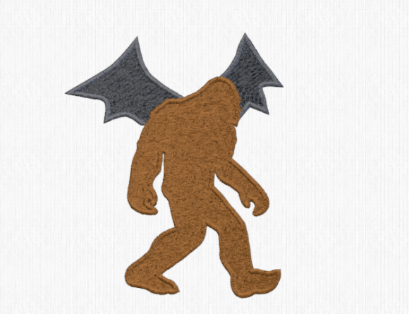 Bigfoot with Bat Wings: A Halloween Embroidery Design Review