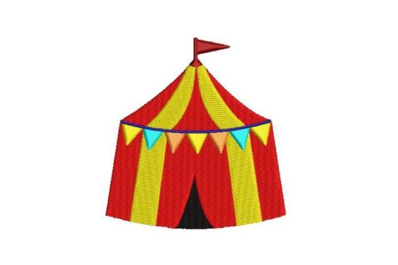 Circus Tent: A Playful Embroidery Design for Boutique Apparel