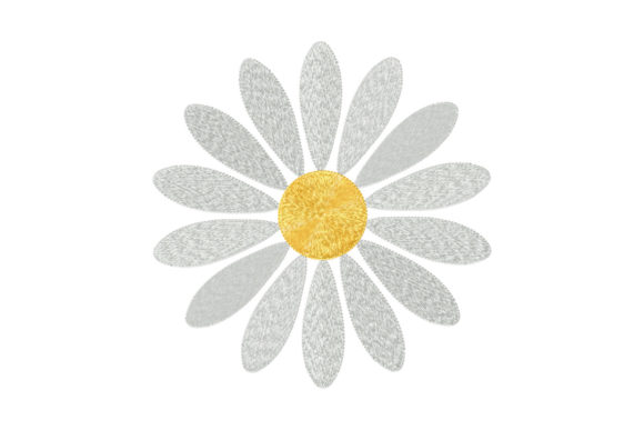 Embroidering a Seasonal Story with Simple Single White Daisy