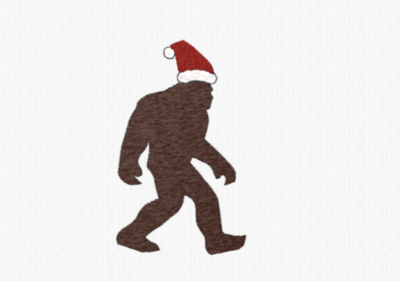 Evaluating Bigfoot with Santa Hat as a Seller's Embroidery Design