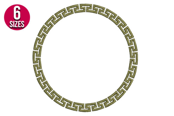 Greek Pattern Frame: A Classic Border for Professional Embroidery Projects
