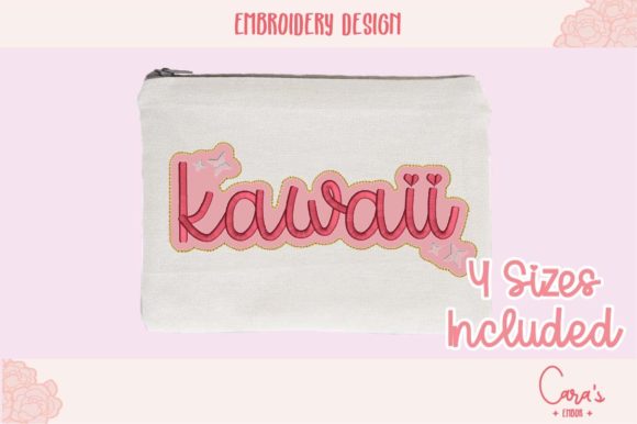 Kawaii Applique: A Modern Embroidery Design for Your Shop