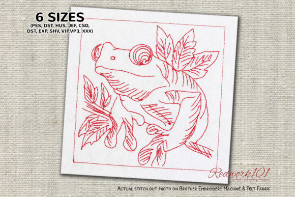 Reviewing Frog with Big Eyes Embroidery Design for Personalized Gifts