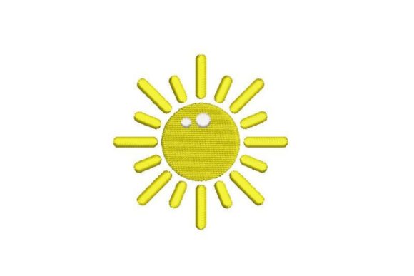 Sunny Weather Icon: A Bright Embroidery Design for Thoughtful Gifts